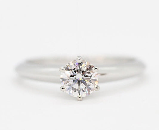 TIFFANY(ティファニー) Pt950 ダイヤモンド ソリティアリング 立て爪 指輪 0.45ct/VS1/E/VG - 安心保証・業界最安値の販売 福助
