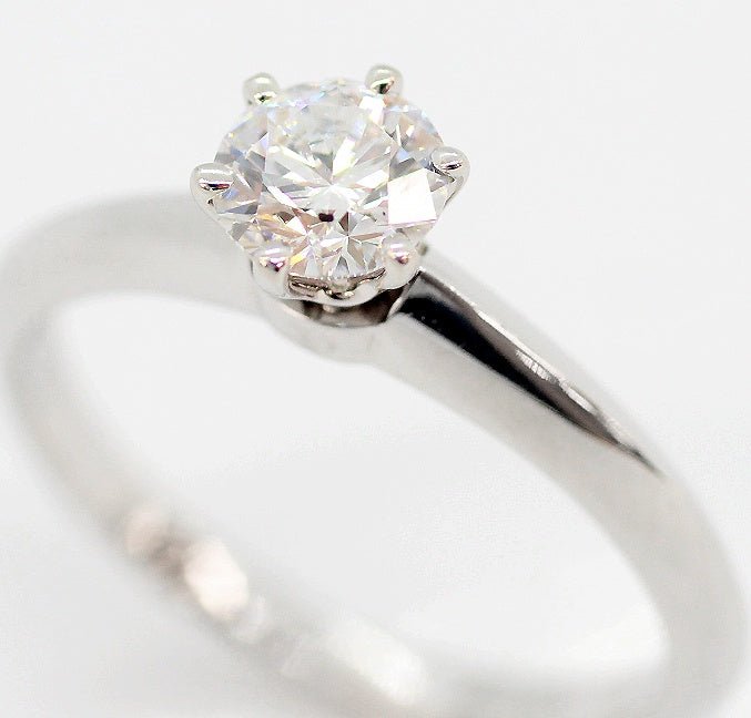 TIFFANY(ティファニー) Pt950 ダイヤモンド ソリティアリング 立て爪 指輪 0.45ct/VS1/E/VG - 安心保証・業界最安値の販売 福助