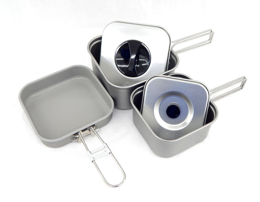 UNIFLAME(ユニフレーム) 山クッカー 角型 3点セット - 安心保証・業界最安値の販売 福助