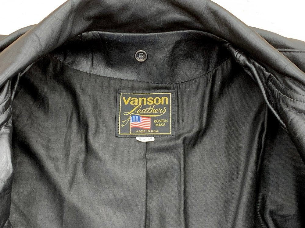 VANSON(バンソン) レザー ライダースジャケット ダブル 44サイズ ブラック - 安心保証・業界最安値の販売 福助