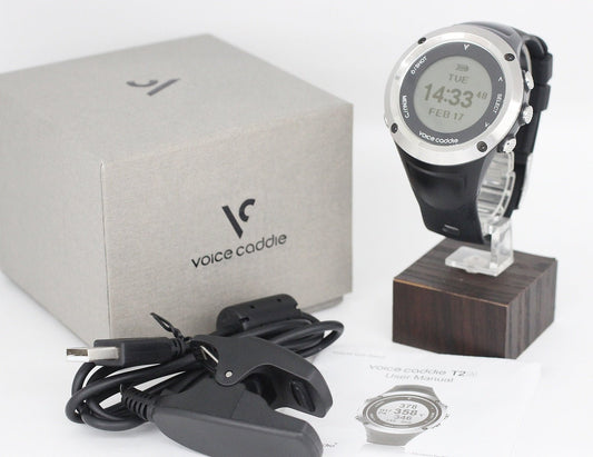 voice caddie(ボイスキャディ) T2A ブラック GPSゴルフナビ 距離計 ゴルフウォッチ - 安心保証・業界最安値の販売 福助