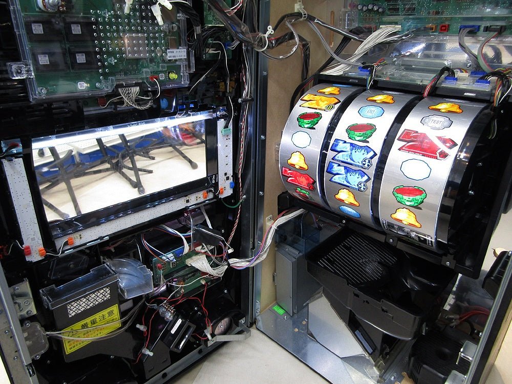 パチスロ実機 ビスティ エヴァンゲリヲン 魂を繋ぐものＦ コイン不要機付き 家庭用電源対応 Vol調節有 - 安心保証・業界最安値の販売 福助