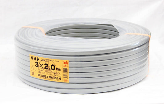 富士電線工業 VVF - R 3×2.0ｍｍ100m 16.4kg 1巻 VVFケーブル - 安心保証・業界最安値の販売 福助
