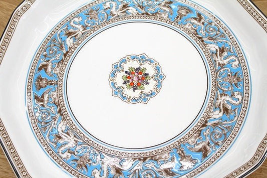 WEDGWOOD/ウェッジウッド フロレンティーン ターコイズ オクタゴナルディッシュ L 24cm プレート/深皿/盛り皿 - 安心保証・業界最安値の販売 福助