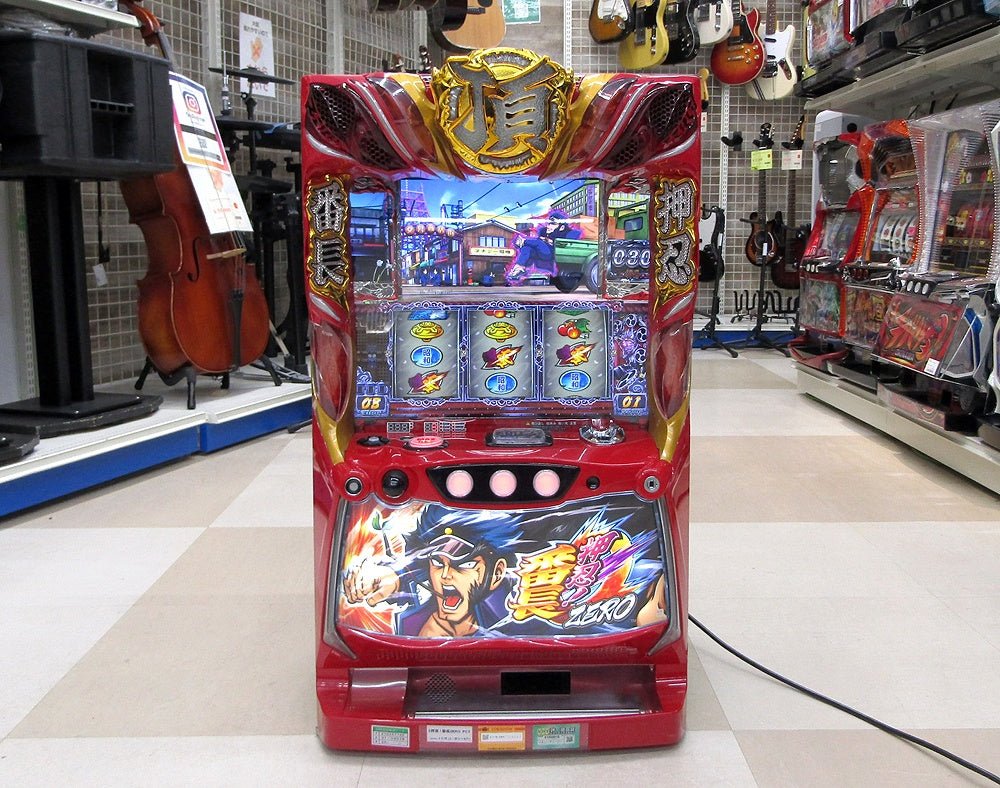 パチスロ実機 大都技研 押忍！番長ZERO コイン不要機付き 家庭用電源対応 ボリューム調節有 スロット - 安心保証・業界最安値の販売 福助
