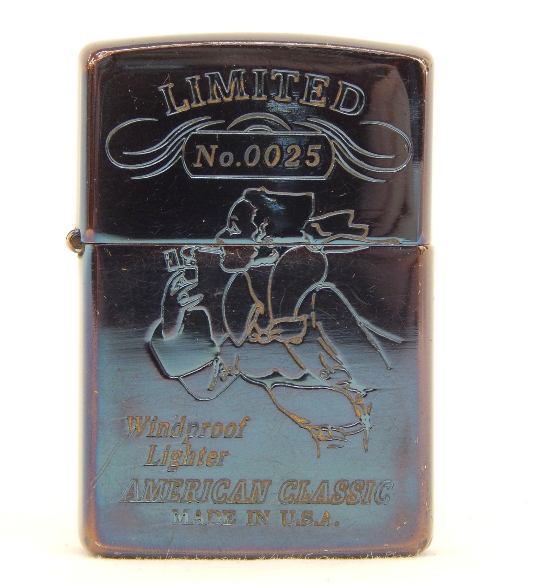 ZIPPO(ジッポー) ライター ウェンディ ロゴ ブルーチタン 500個限定 シリアルNo.0025 - 安心保証・業界最安値の販売 福助