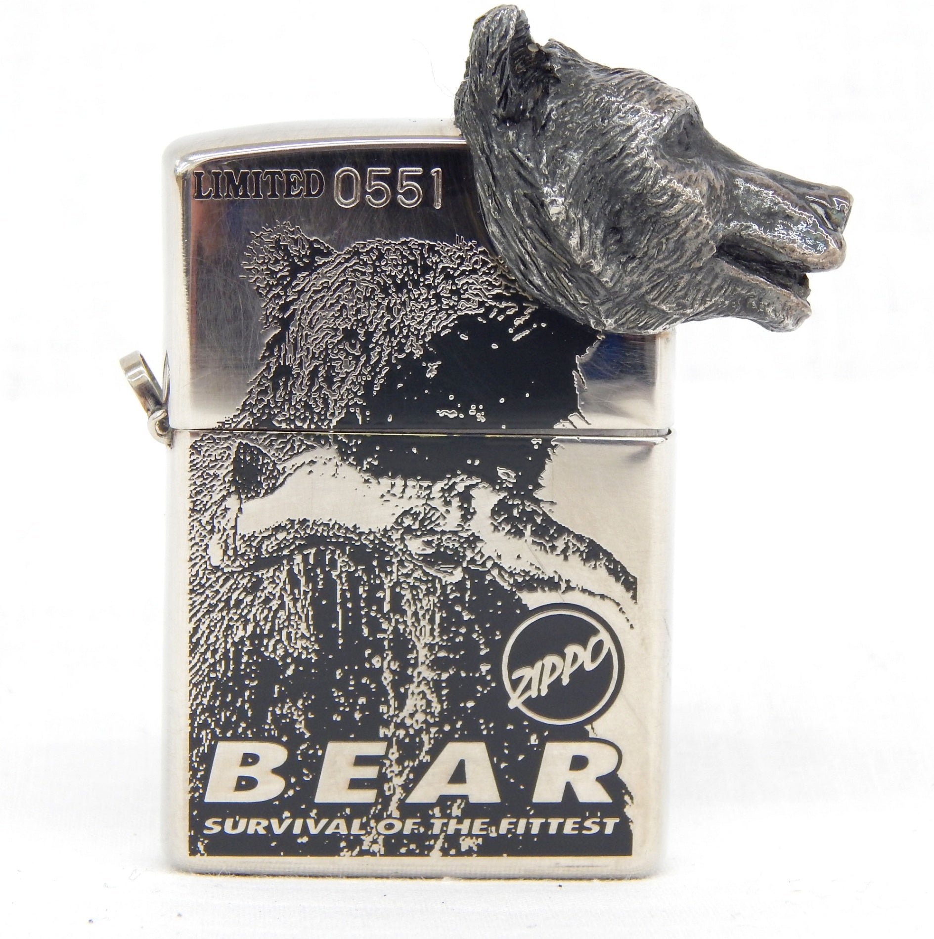 ZIPPO (ジッポ―) オイルライター BEAR SURVIVAL OF THE FITTEST シリアルNo.0551 - 安心保証・業界最安値の販売 福助